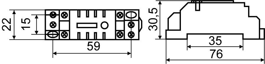 Колодка для промежуточного реле АСКО-Укрем PYF08A-Е 5А 2к 220V AC МY2 (A0090020003) - фото 3