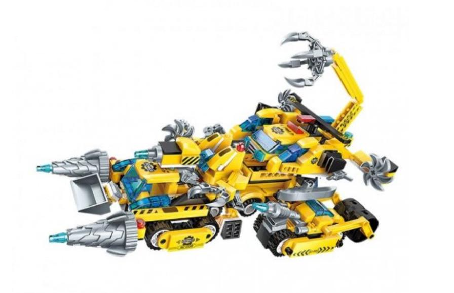 Конструктор Qman 8в1 Строительная техника мега машина 622 дет.