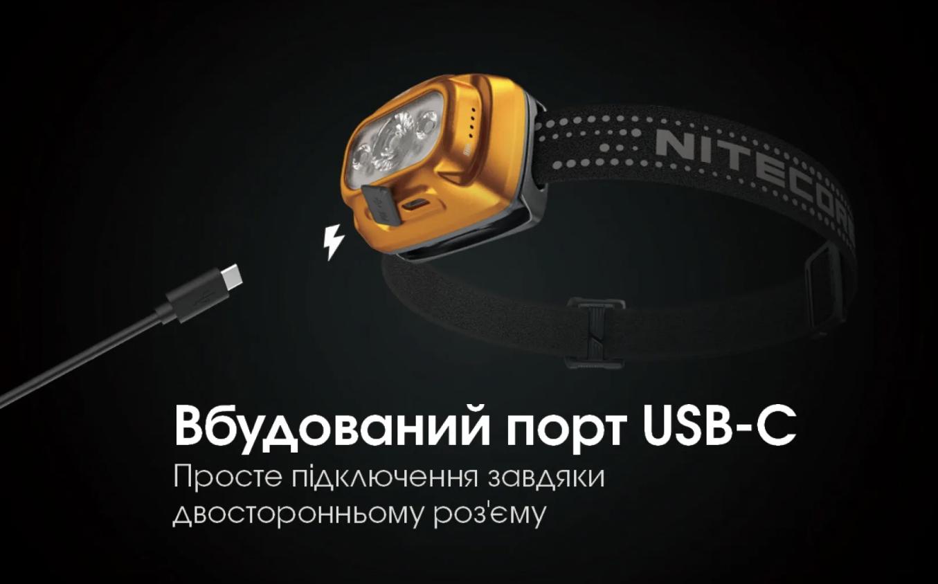 Ліхтар налобний Nitecore NU31 - USB/Type-C Синій (29847656) - фото 4 Ліхтар налобний Nitecore NU31 - USB/Type-C Синій (29847656) - фото 4