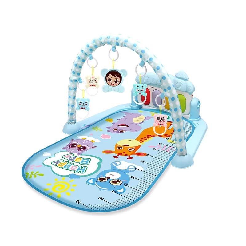 Развивающий коврик детский YRB 116-31 Пианино с дугой и погремушками Blue (2641390133)