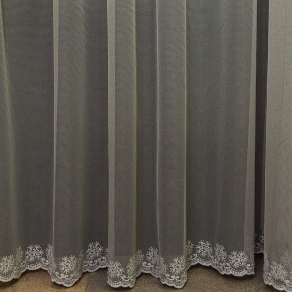 Тюль фатин IDEIA Грация V-E1 2,8 м c вышивкой Серый (2200004082790)