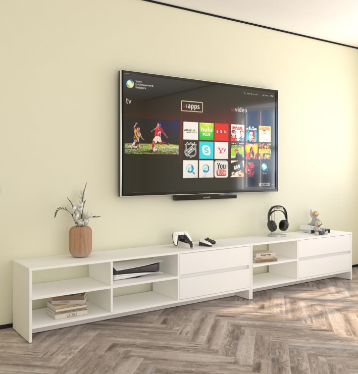 Тумба под телевизор Beskyd 310 3100х352х450 мм Белый