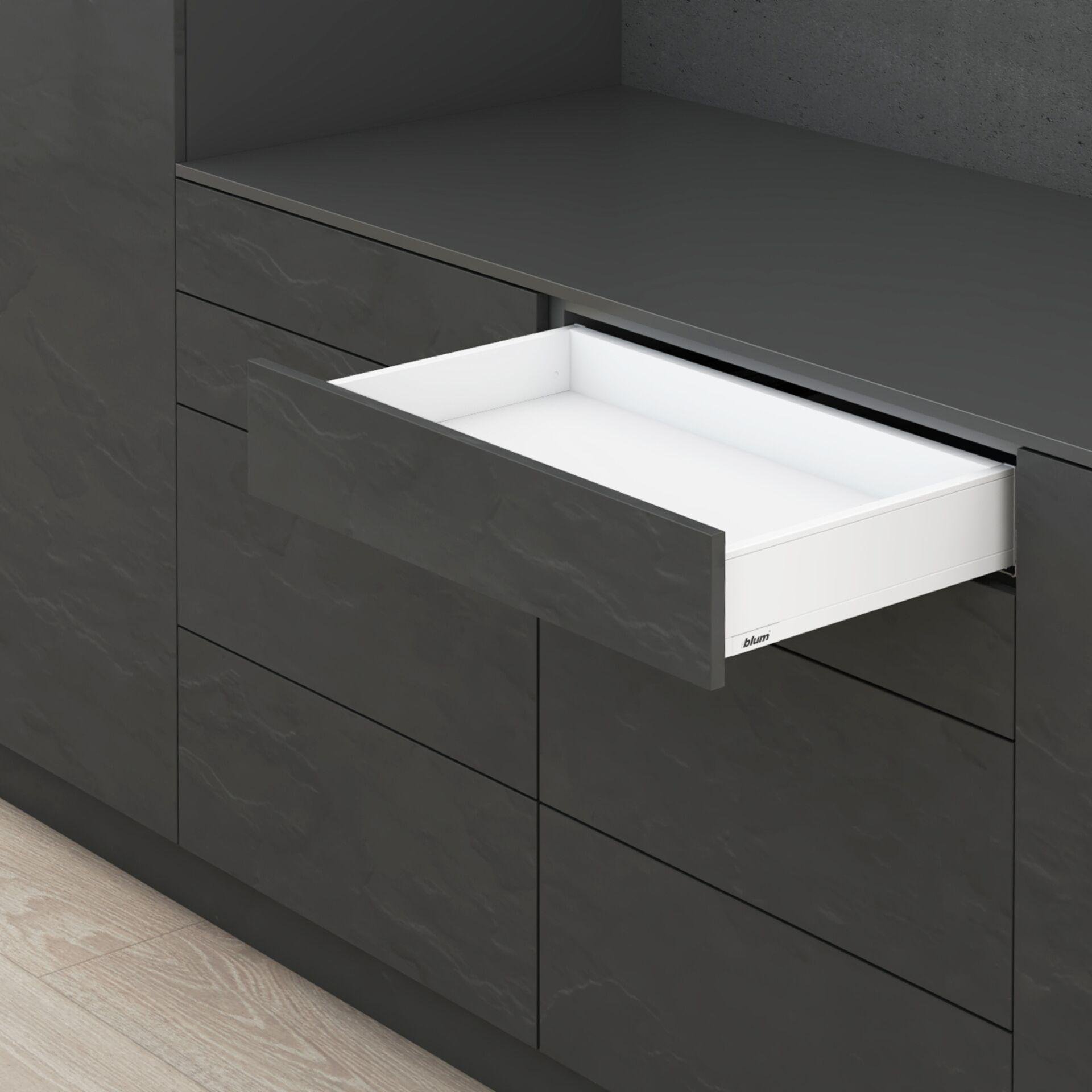 Тандембокс Blum Legrabox М 500х106 мм полного выдвижения с доводчиком комплект Белый Тандембокс Blum Legrabox М 500х106 мм полного выдвижения с доводчиком комплект Белый