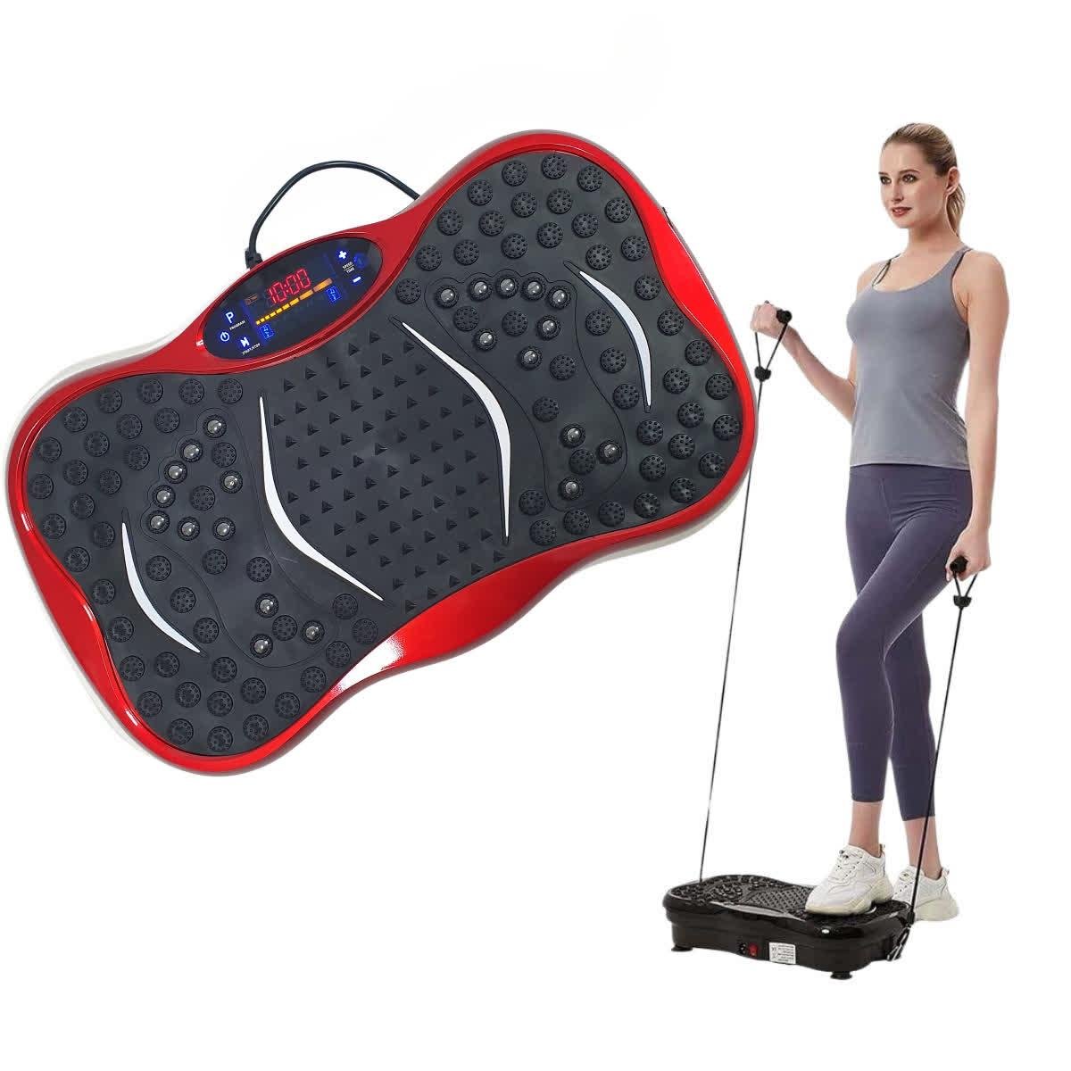 Виброплатформа тренировочная с пультом петлями и эспандерами для снижения веса (TSVP-1-Red) - фото 3 Виброплатформа тренировочная с пультом петлями и эспандерами для снижения веса (TSVP-1-Red) - фото 3