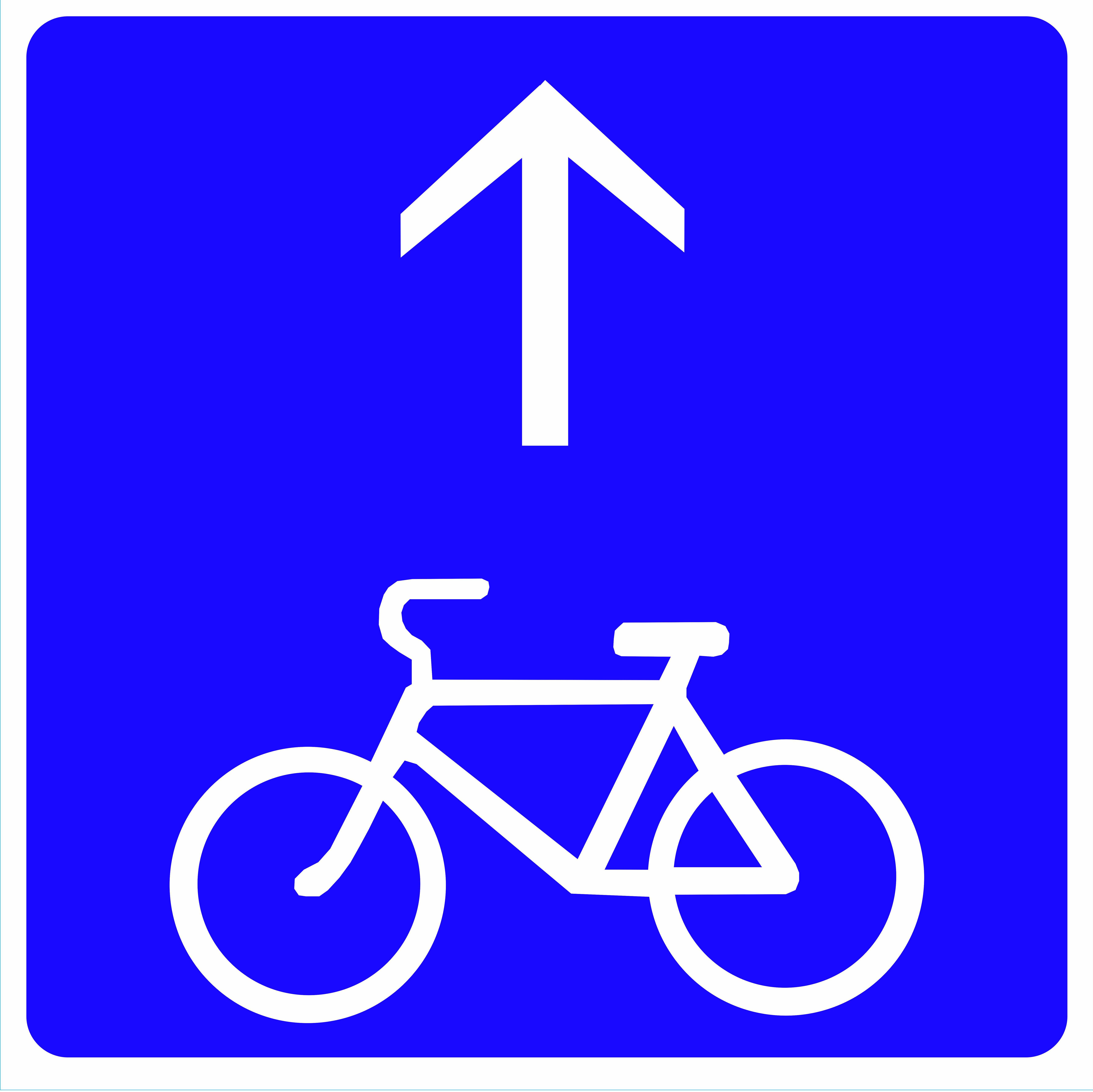 Дорожный знак 5.88 Велосипедная полоса 600х600 мм Дорожный знак 5.88 Велосипедная полоса 600х600 мм