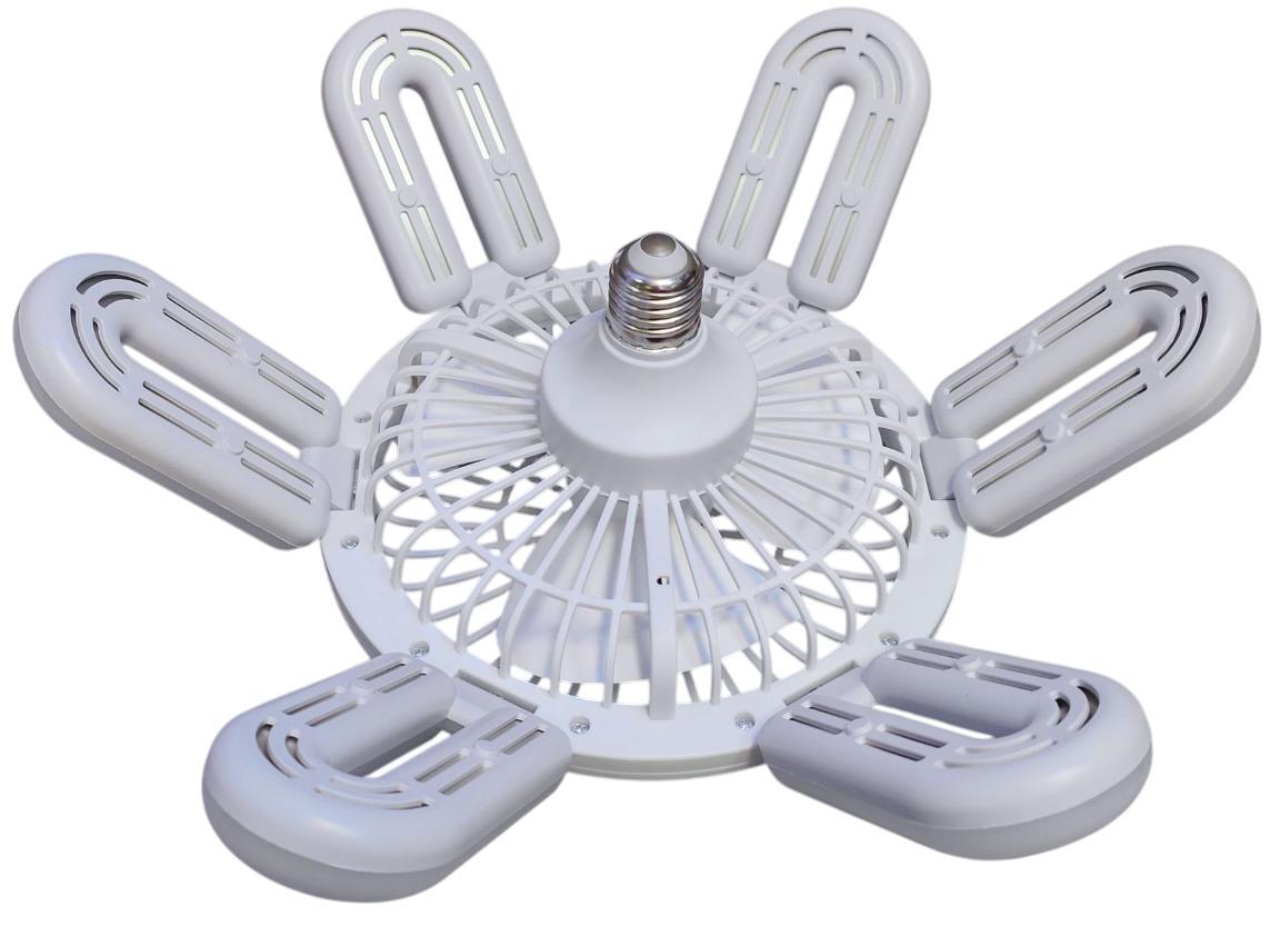 Лампа-вентилятор потолочный LED 60W с пультом управления Белый (6234914e)