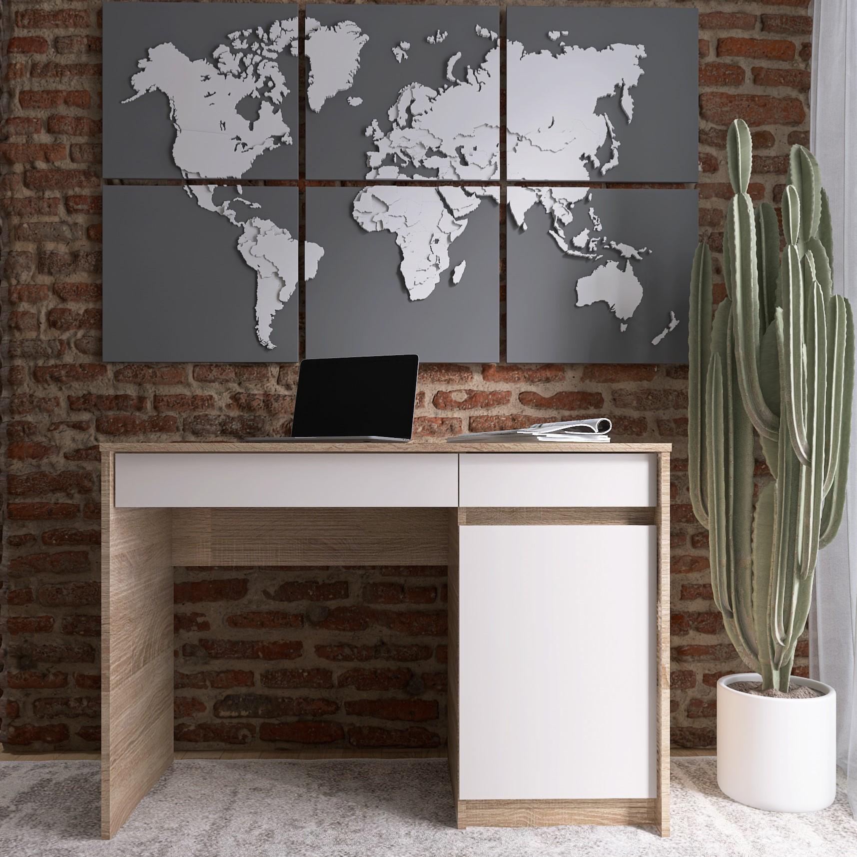 Компьютерный стол Everest Сити 1100 тумба правая 1101х501х766 мм Сонома/Белый (11425) - фото 5