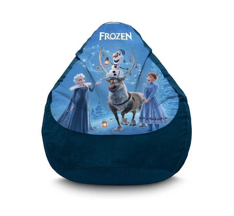 Крісло мішок Frozen Olaf and friends Флок XL 80х110 см Синій