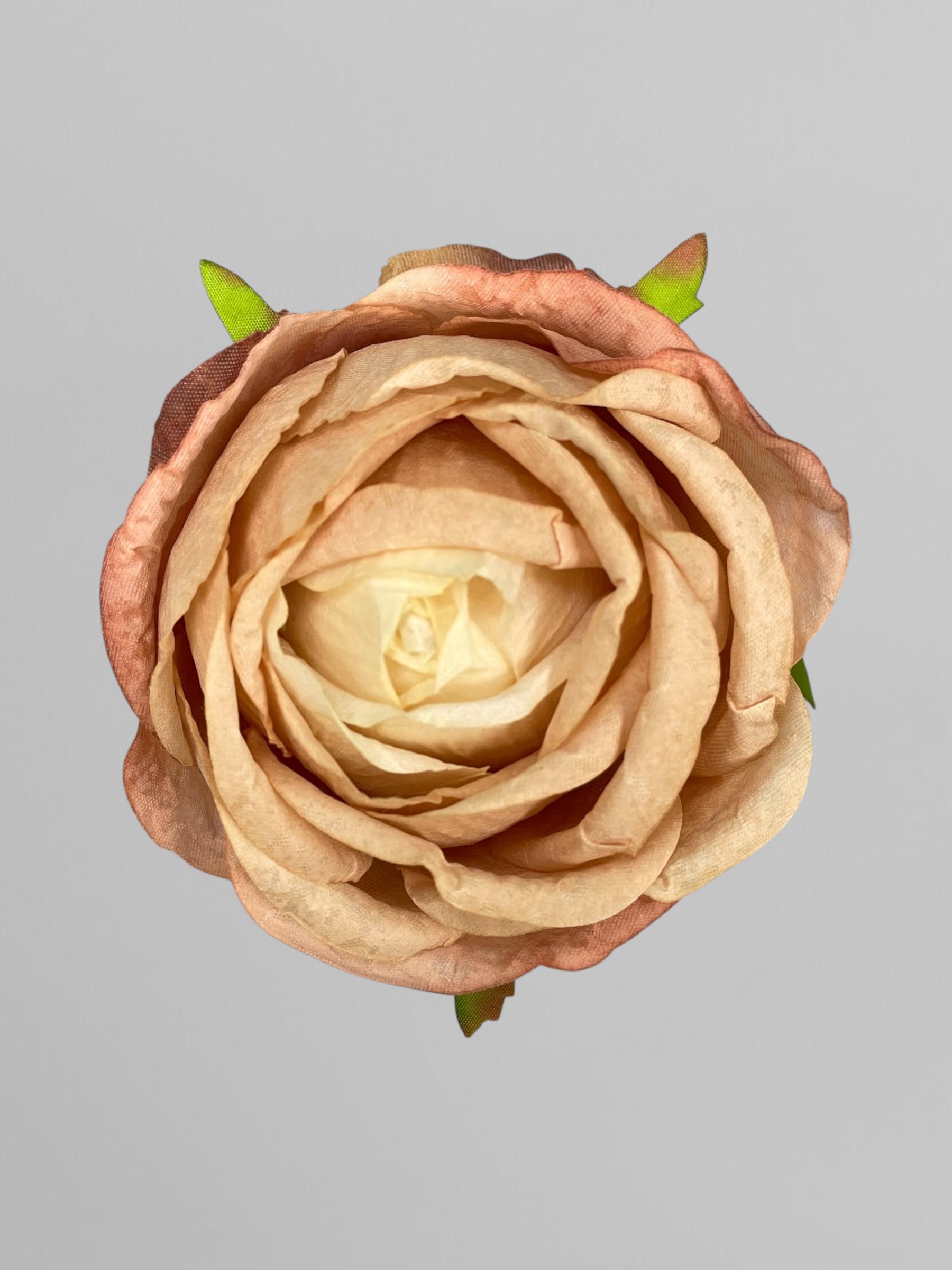 Искусственная головка розы декоративная L 8 см Бдительно-розовый (К02126)