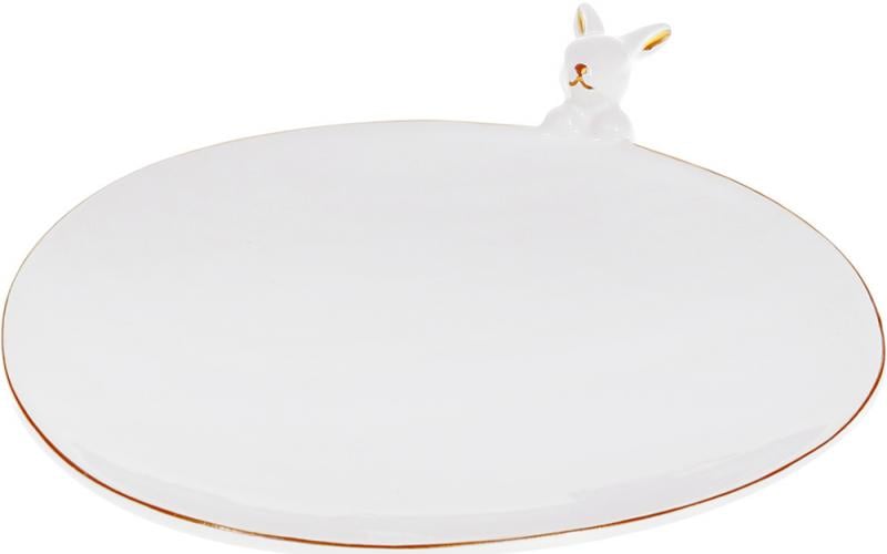 Блюдо керамическое Bunny Ø1 7 см Белый с золотом (BD-795-210)
