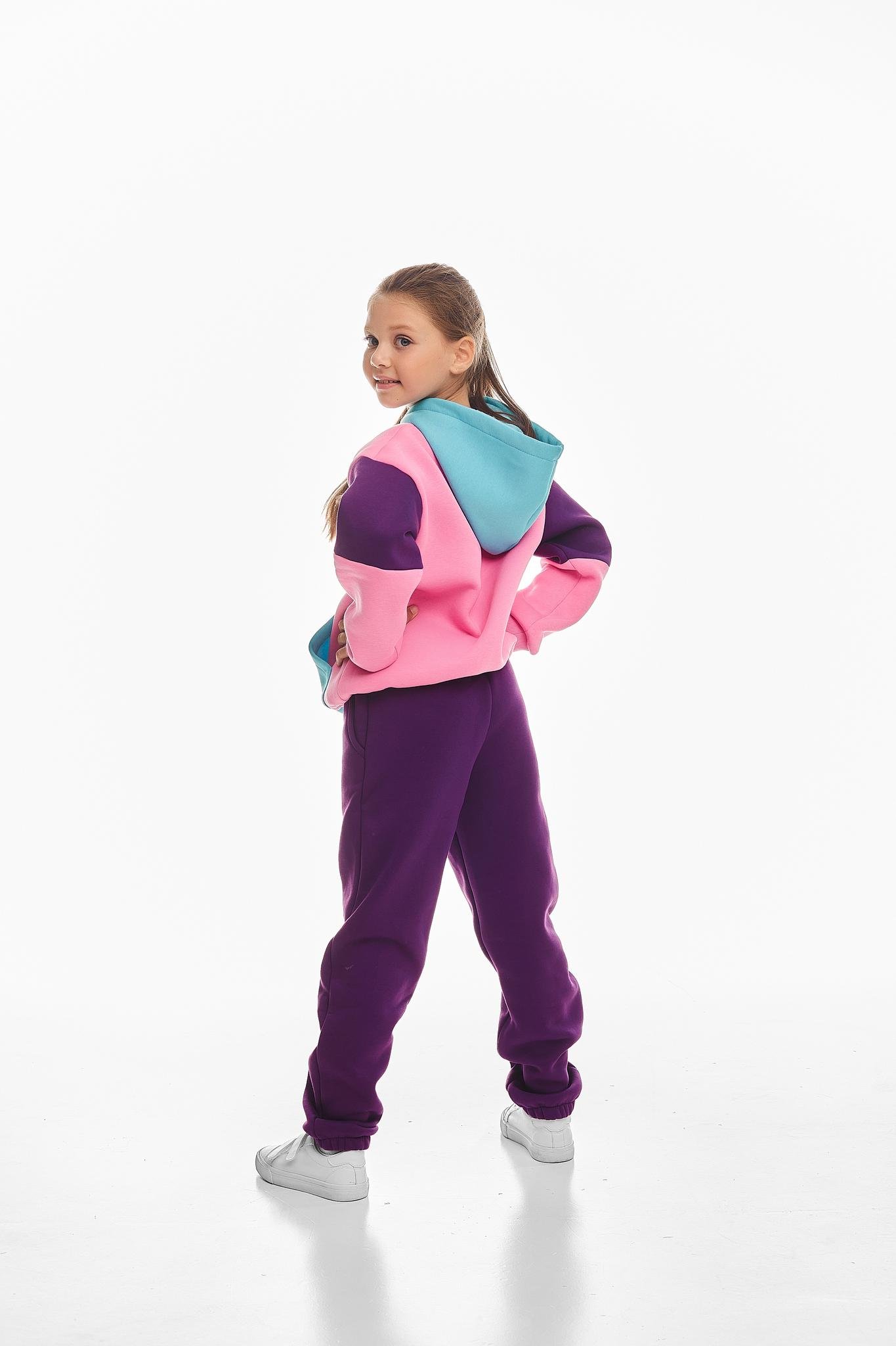 Спортивный костюм детский Kindamor Snug Princess флисовый 140 см Фиолетовый с розовым (753724003) - фото 4