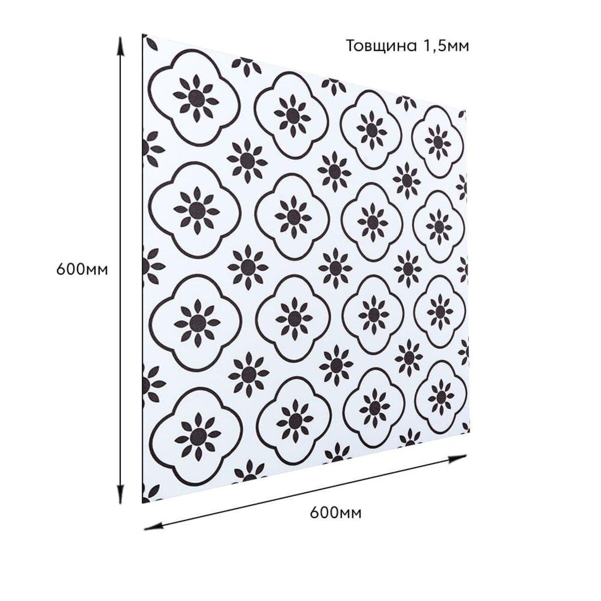 Плитка виниловая СВП-215 самоклеящаяся 600x600x1,5 мм (3DPanda-0521) - фото 3