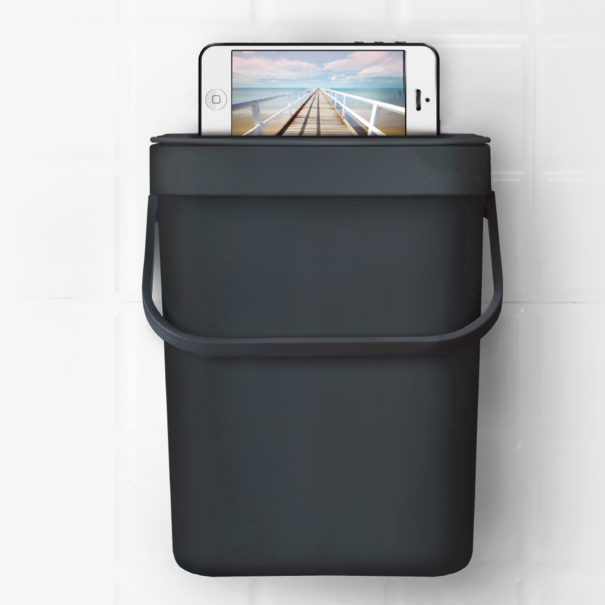 Ведро для мусора MVM BIN-11 3L ANTHRACITE с крышкой 3 л Черный (211562) - фото 6 Ведро для мусора MVM BIN-11 3L ANTHRACITE с крышкой 3 л Черный (211562) - фото 6