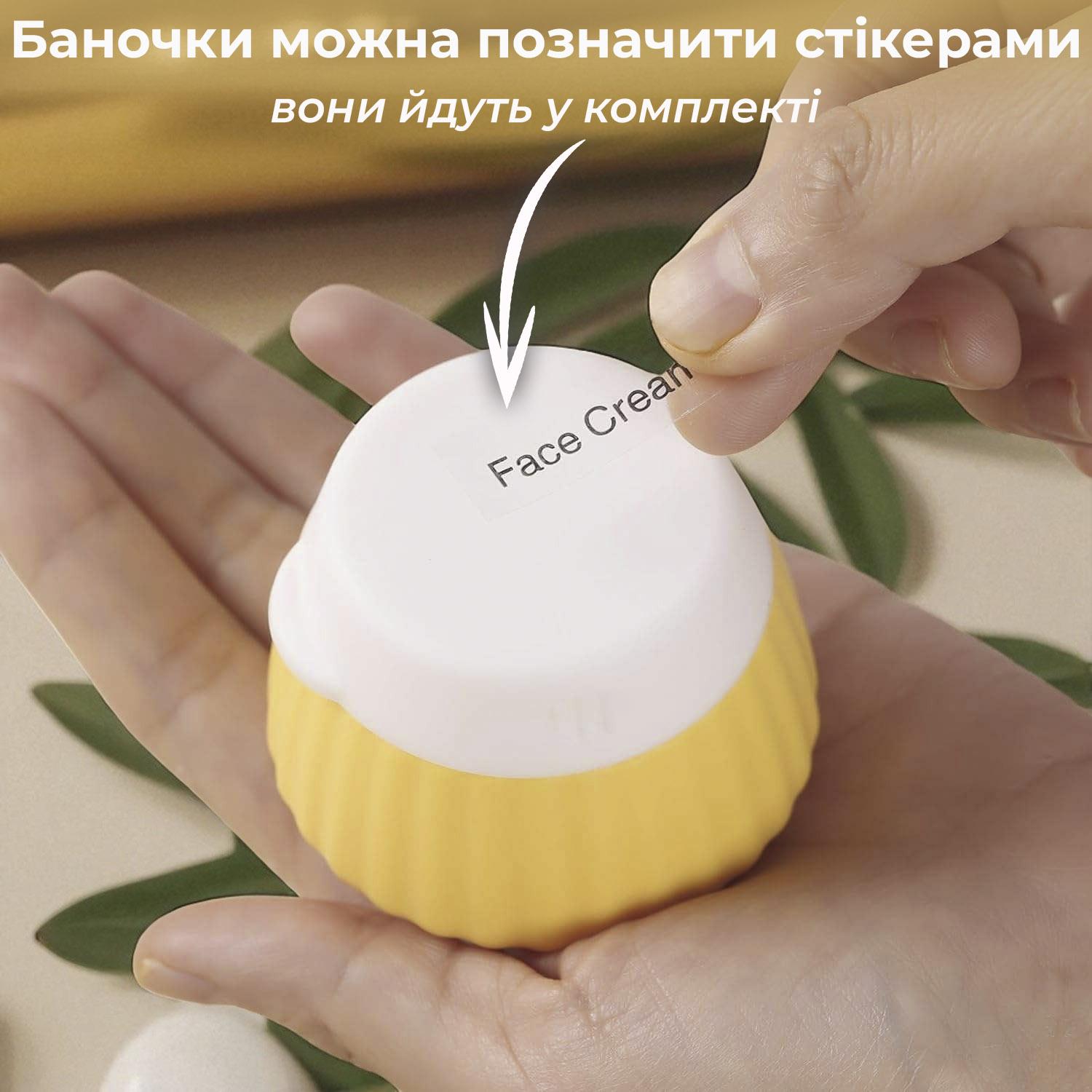 Дорожный набор баночек для косметики Univerza силиконовый 4 шт. по 40 мл в косметичке Синий - фото 5