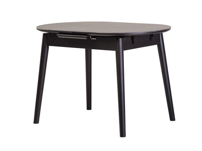 Обідній стіл розсувний Ветро 1100-1400x750x760 мм Чорний онікс/Чорний (TМ-85)