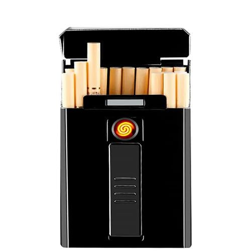 Портсигар на 20 сигарет з USB запальничкою алюмінієвий (па-41) - фото 4