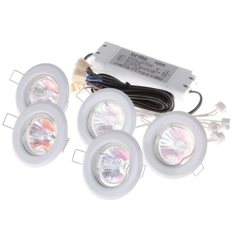 Набор светильников точечных Brille SET 5/HDL-S02 WH (82) 5x20W W/T (163446)