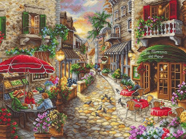 Набор для вышивки крестиком L8021 Early Evening in Avola Letistitch