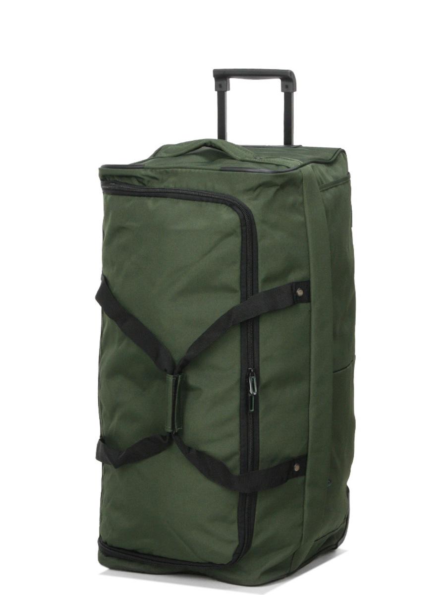 Дорожная сумка на колесах большая Snowball 32172 полиэстер L Темно-зеленый