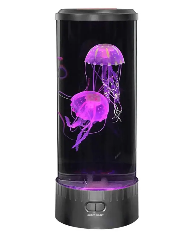 Настольная лампа-ночник со светодиодными медузами ZmX LED Jellyfish Mood Lamp 25 Вт 5 В питанием от USB 14,3x35 см