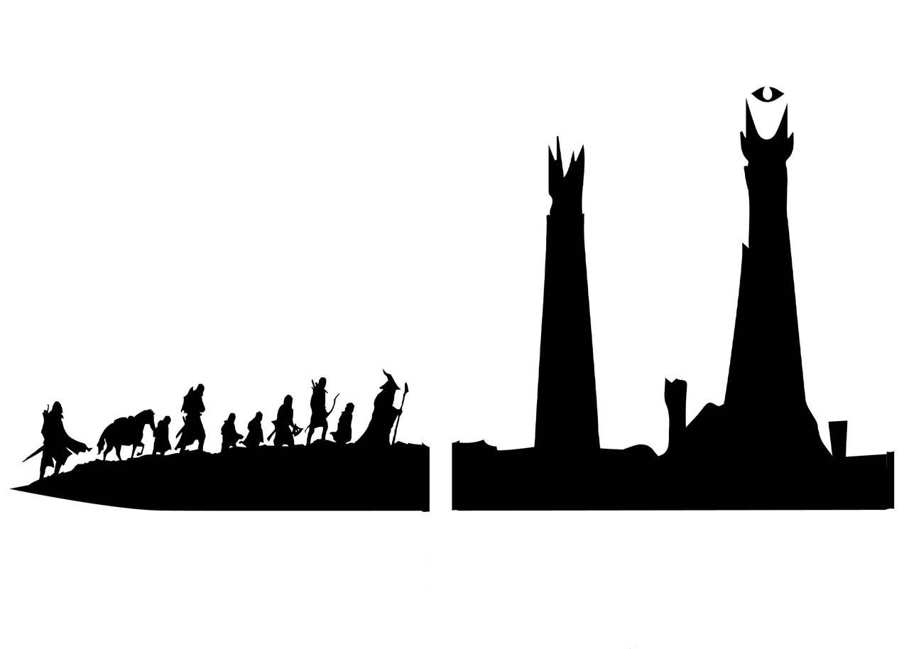 Картина постер Gee! The Lord of the Rings Властелин колец иллюстрация 60х40 см LR 09.153