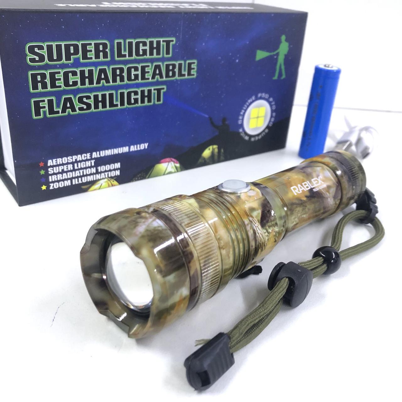 Фонарь светодиодный Rablex P50 USB Zoom 18650 или 3хAAA аккумуляторный Зеленый камуфляж (22981451) - фото 5 Фонарь светодиодный Rablex P50 USB Zoom 18650 или 3хAAA аккумуляторный Зеленый камуфляж (22981451) - фото 5
