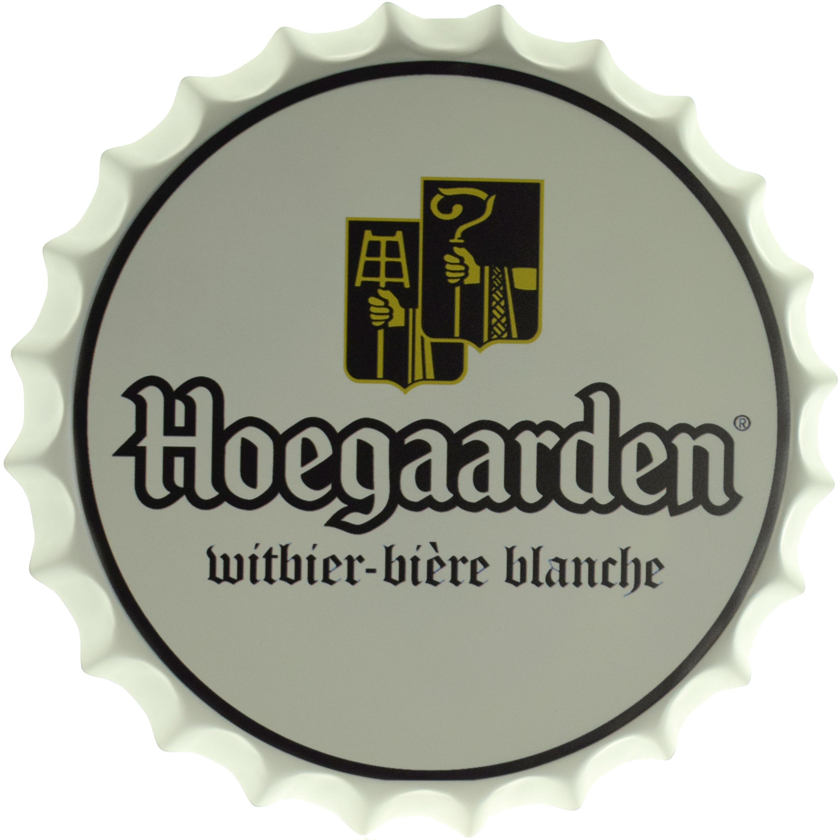 Табличка металева Hoegaarden White кришка 35 см