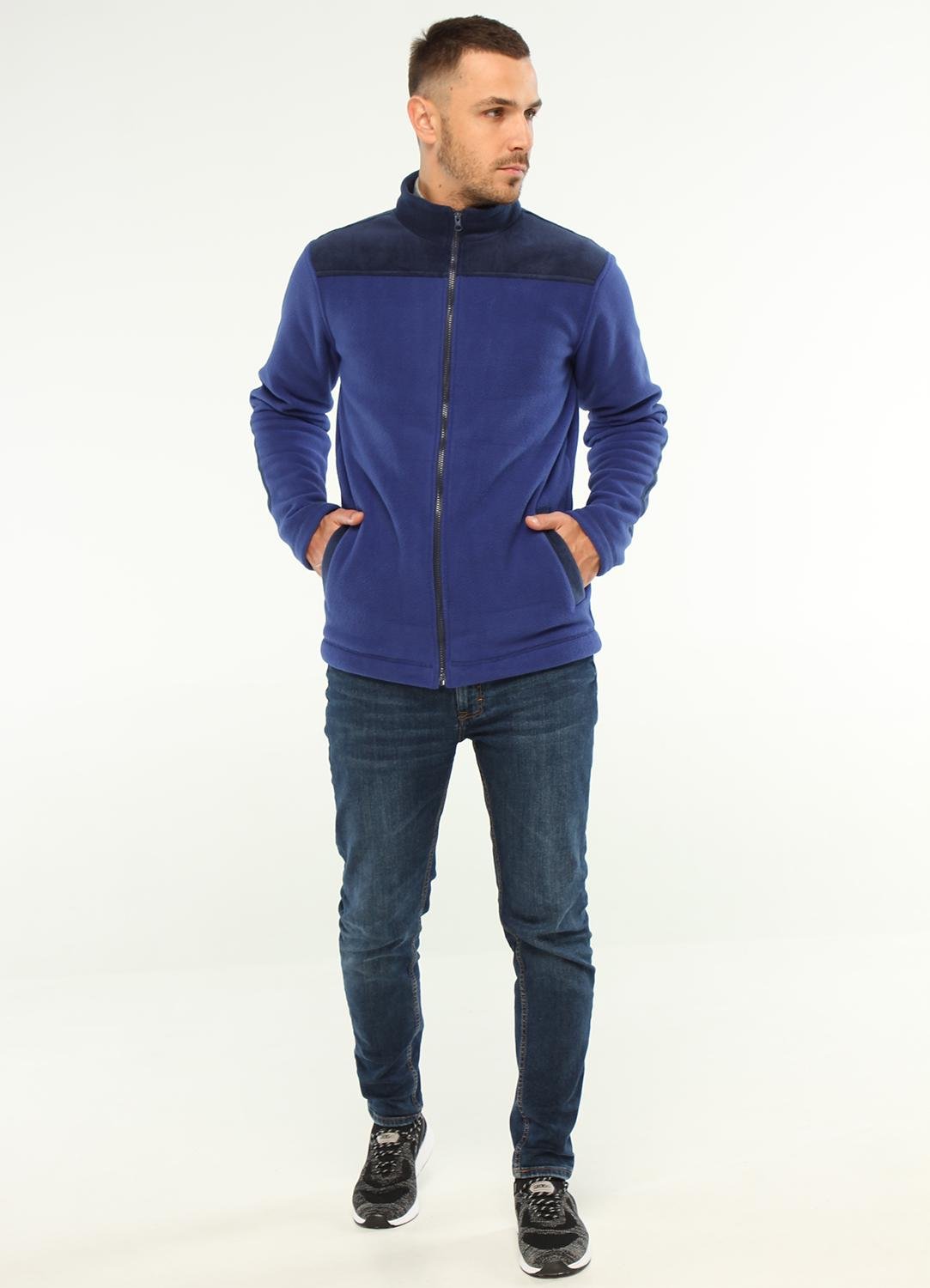 Кофта флисовая мужская 180017 р. 44-46 168-179 см Синий (18001701)