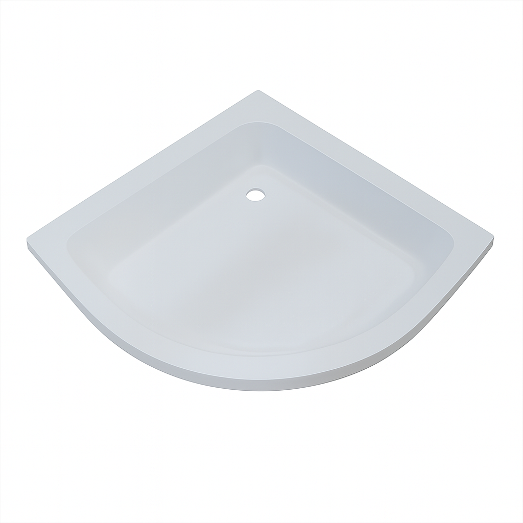 Душевой поддон KO&PO полукруглый акриловый без ножек 80х80х15 см (C10336) - фото 2