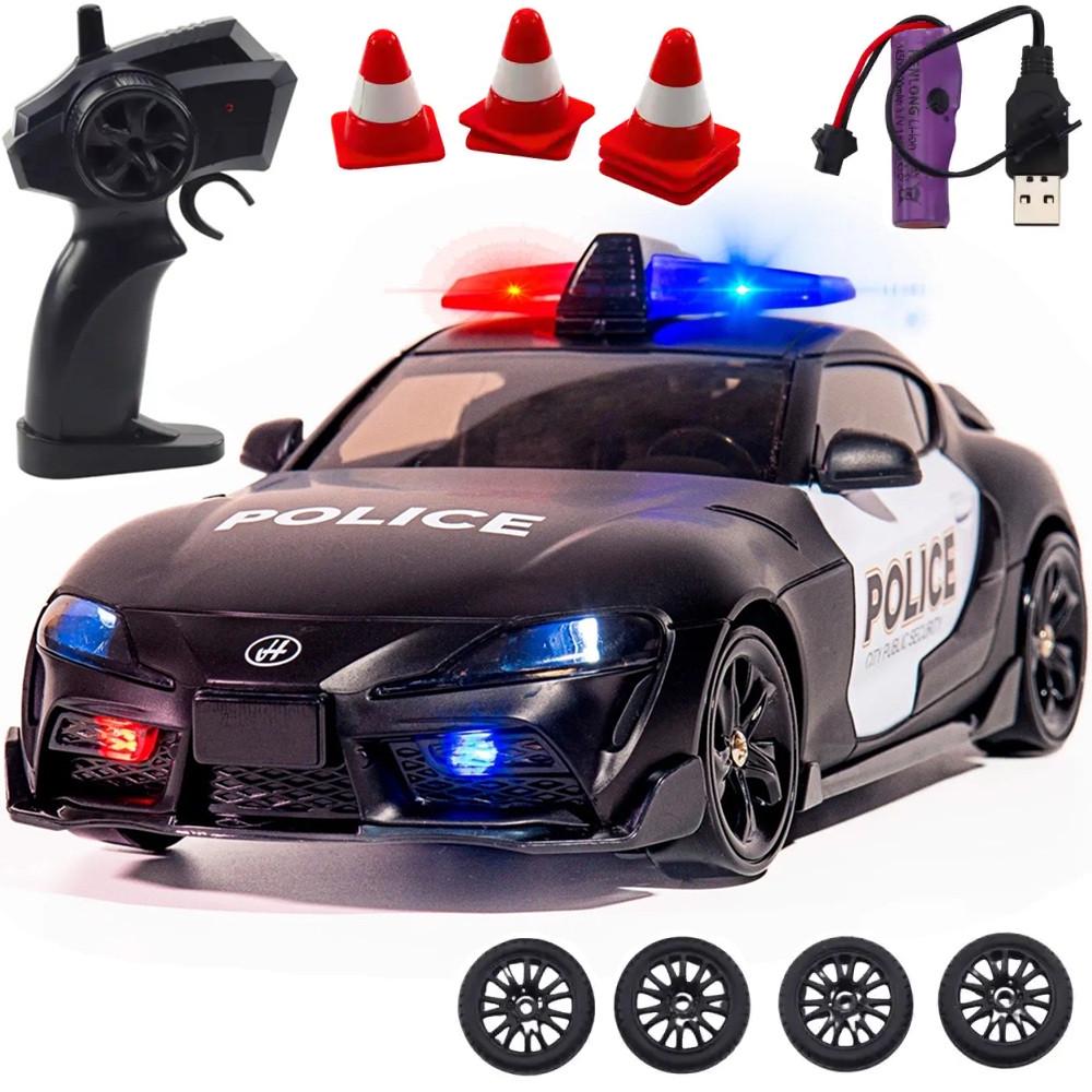 Радиоуправляемая дрифт-машина Toyota Supra MK5 4WD Полицейская 1:24 свет/звук/пульт управления (33731541)