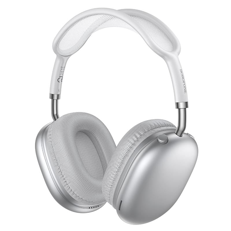 Навушники бездротові накладні Borofone BO36 Tone BT headphones Silver (6941991127106)