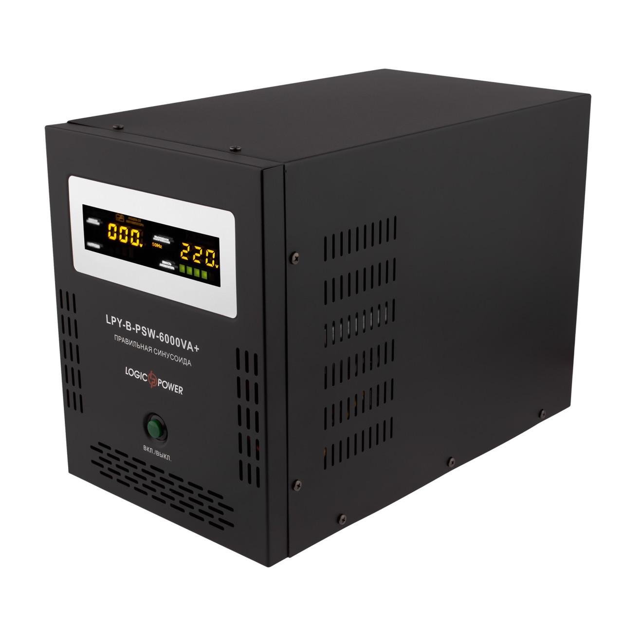 ИБП LogicPower LPY-B-PSW-6000VA+ 4200Вт 10A/20A с правильной синусоидой 48В