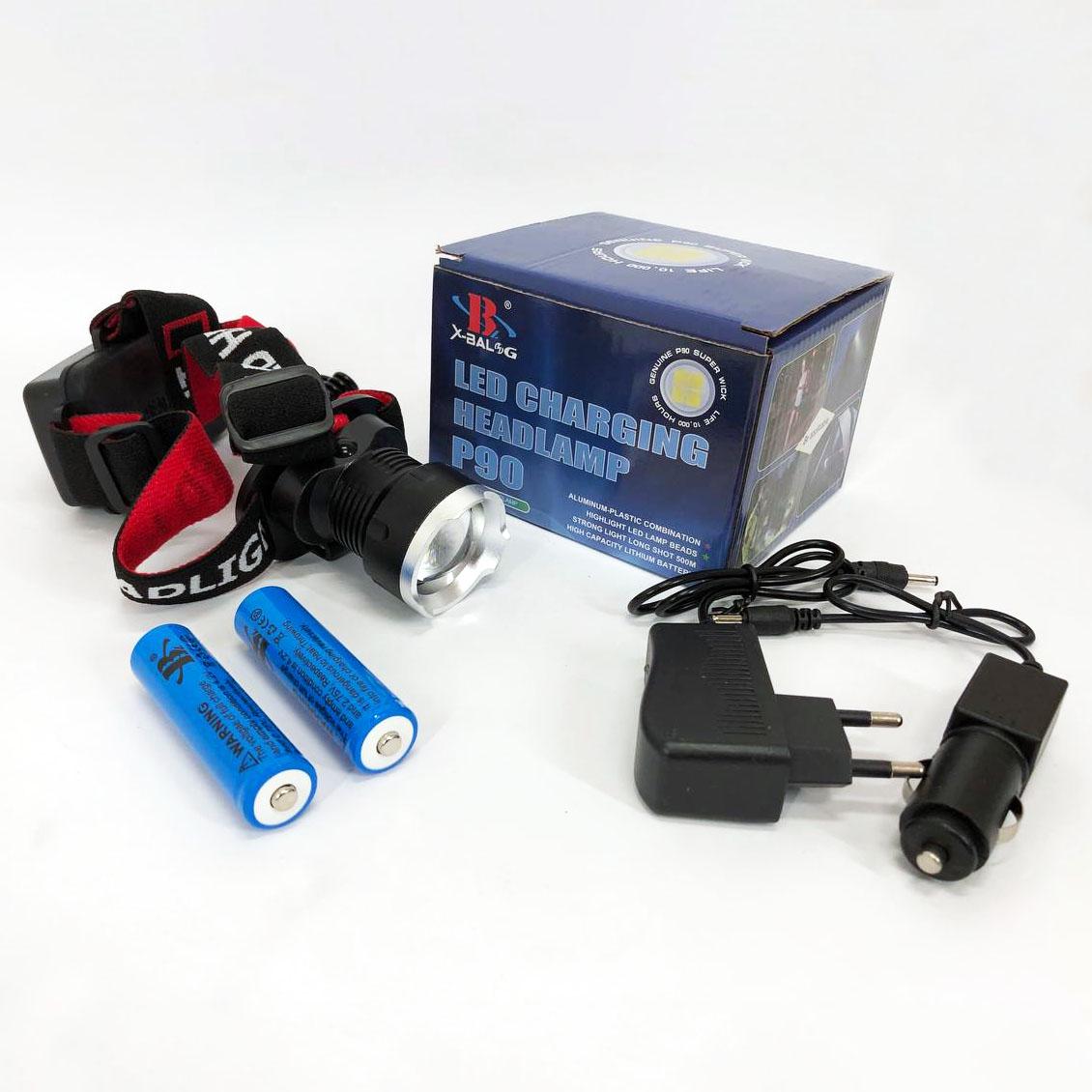 Фонарь налобный X-Balog BL-T07B-P90 водонепроницаемый (ws48683)