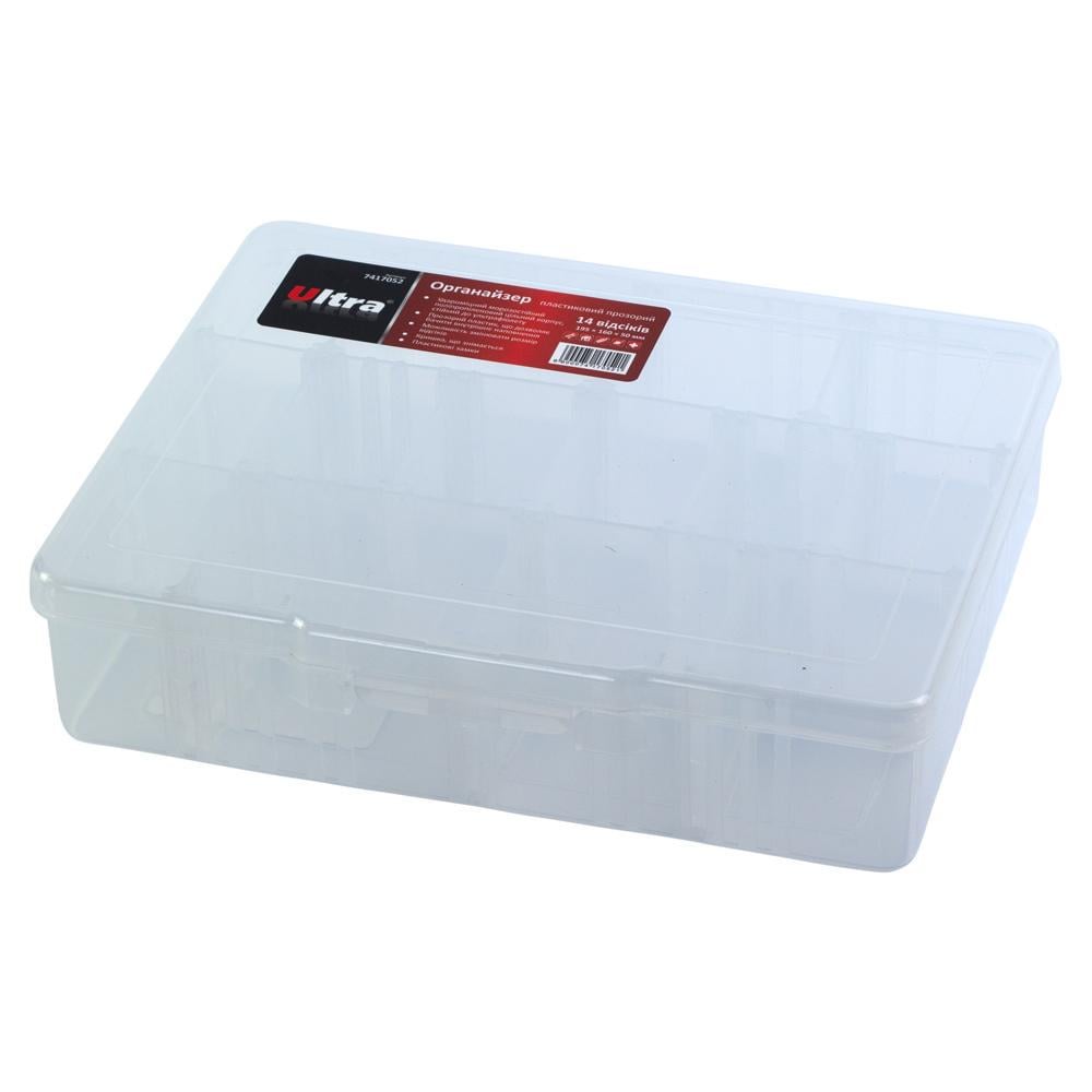 Органайзер пластиковый Ultra 14 отсеков 195x160x50 мм Прозрачный (7417052)