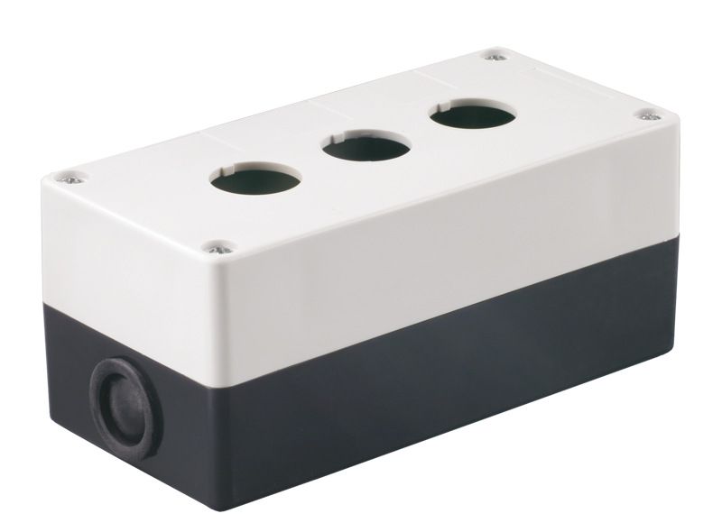 Корпус кнопочного поста УЕК КП103 3 местный 22 мм Белый (BKP10-3-K01)