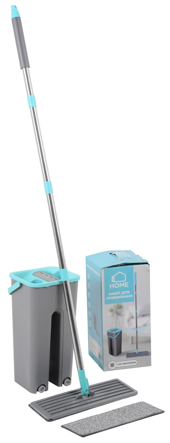 Швабра для підлоги Idea Home DS-342C з відром 4 л 120 см Grey-Blue (UG-DS-342C Grey-Blue)