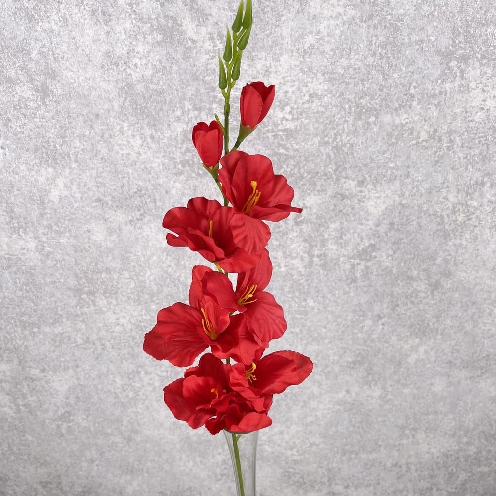 Цветок искусственный Гладиолус средний Красный (2767-4)
