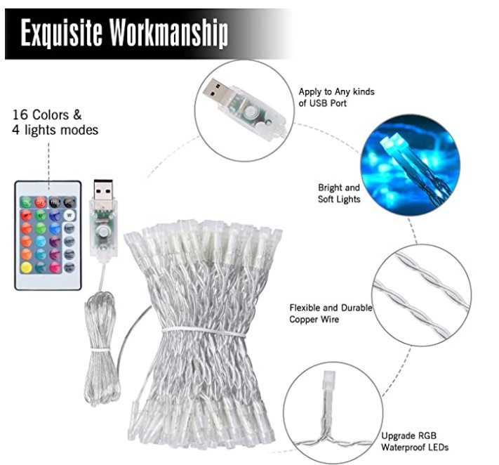 Гірлянда світлодіодна Ltl Бахрома 200 led 3x3 м штора 16 кольорів - фото 7 Гірлянда світлодіодна Ltl Бахрома 200 led 3x3 м штора 16 кольорів - фото 7