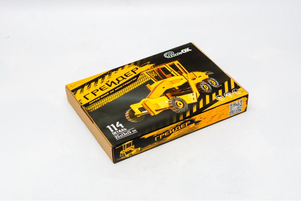 Пазл-конструктор 3D з дерева механічний PuzzleOK Грейдер 114 деталей - фото 5 Пазл-конструктор 3D з дерева механічний PuzzleOK Грейдер 114 деталей - фото 5