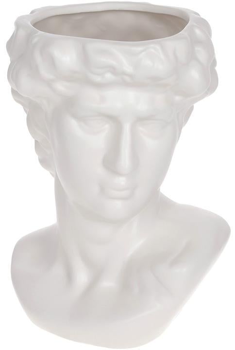 Ваза керамическая Illusion Аполлон 19х16х25 см Белый