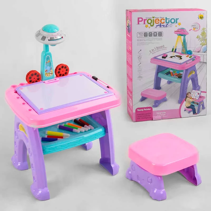 Столик с проектором 22088-30 A подсветки 6 дисков с картинками (105244)