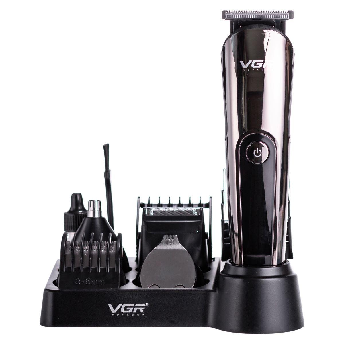 Набір для стрижки VGR V-107 волосся 5в1 машинка/триммер/бритва (7361) - фото 2 Набір для стрижки VGR V-107 волосся 5в1 машинка/триммер/бритва (7361) - фото 2