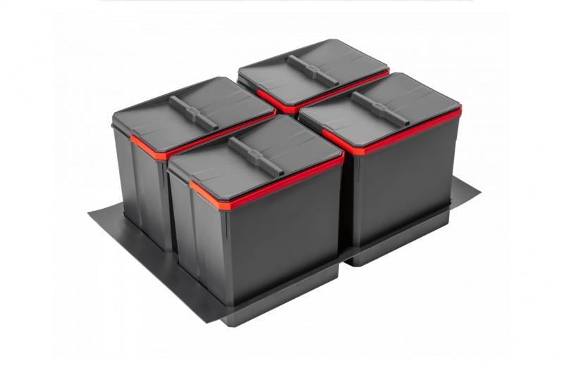 Сегрегатор AxiSpace 800 мм 4 емкости 4х15 л Графит (PB-AS-800-4X15L)