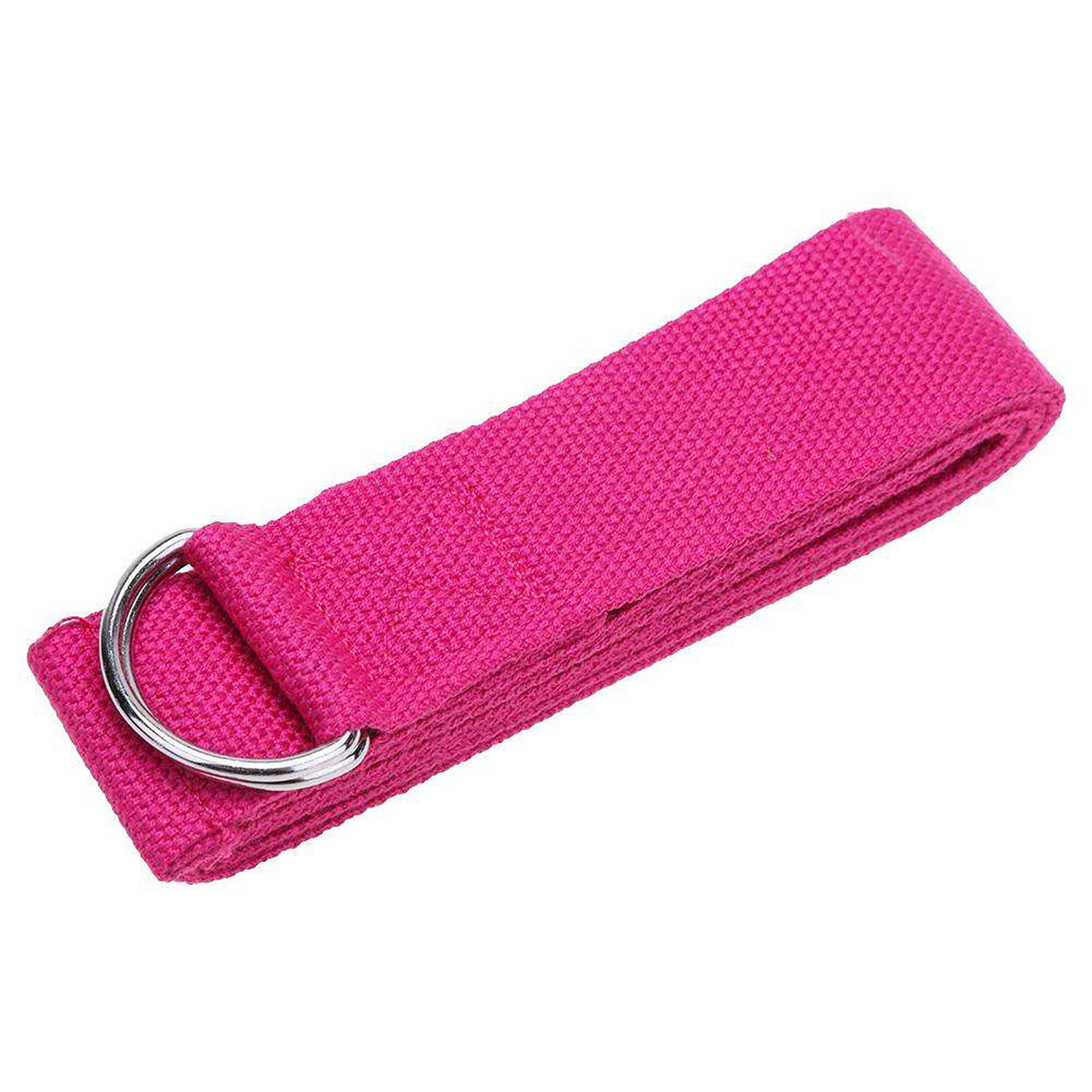 Ремень для йоги EasyFit Yoga Strap 183 см Розовый (EFYGS183-PK) - фото 2