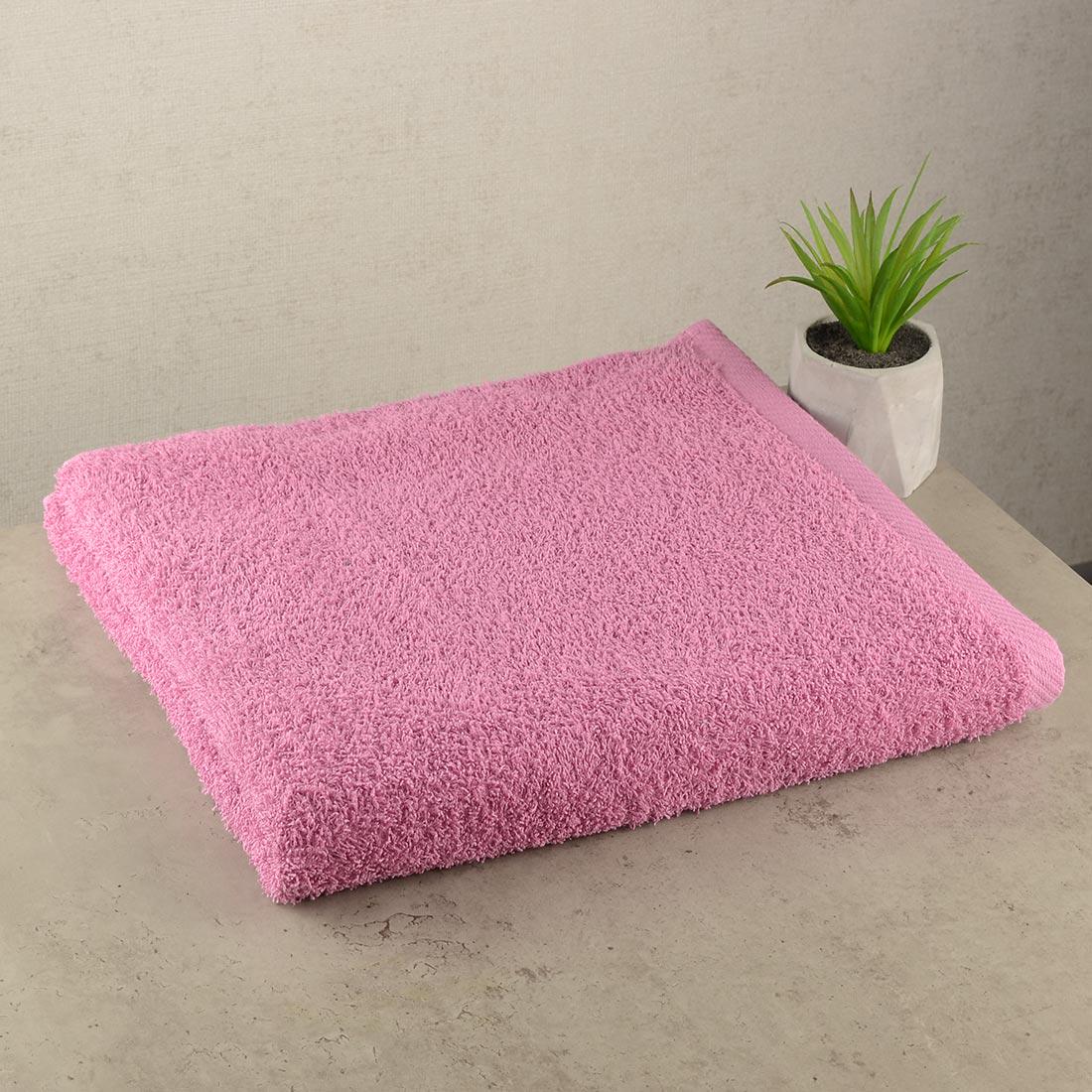 Банное махровое полотенце GM Textile 70х140 см Пудровый