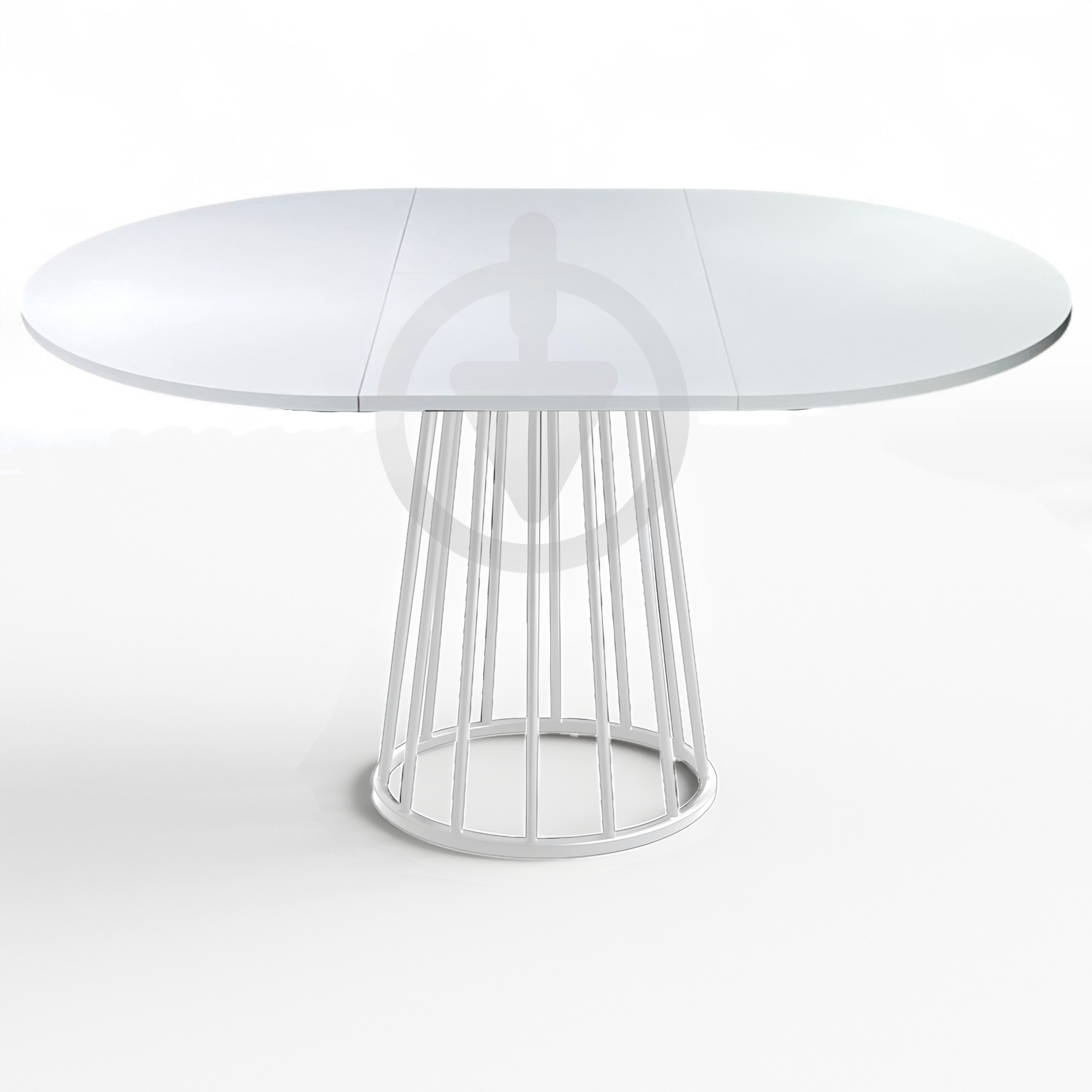 Стол кухонный раскладной RoMax Elegant Slide 110x75/140x75 см Loft Белая Аляска/Белый - фото 2