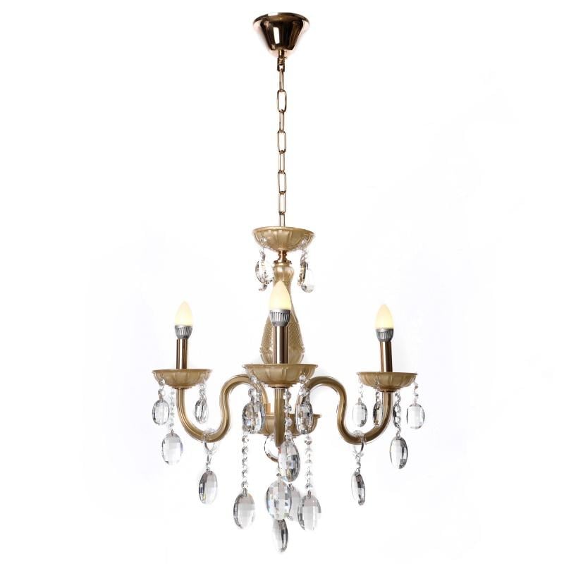 Люстра свеча подвесная хрустальная классическая Brille BCL-382S/3 E14