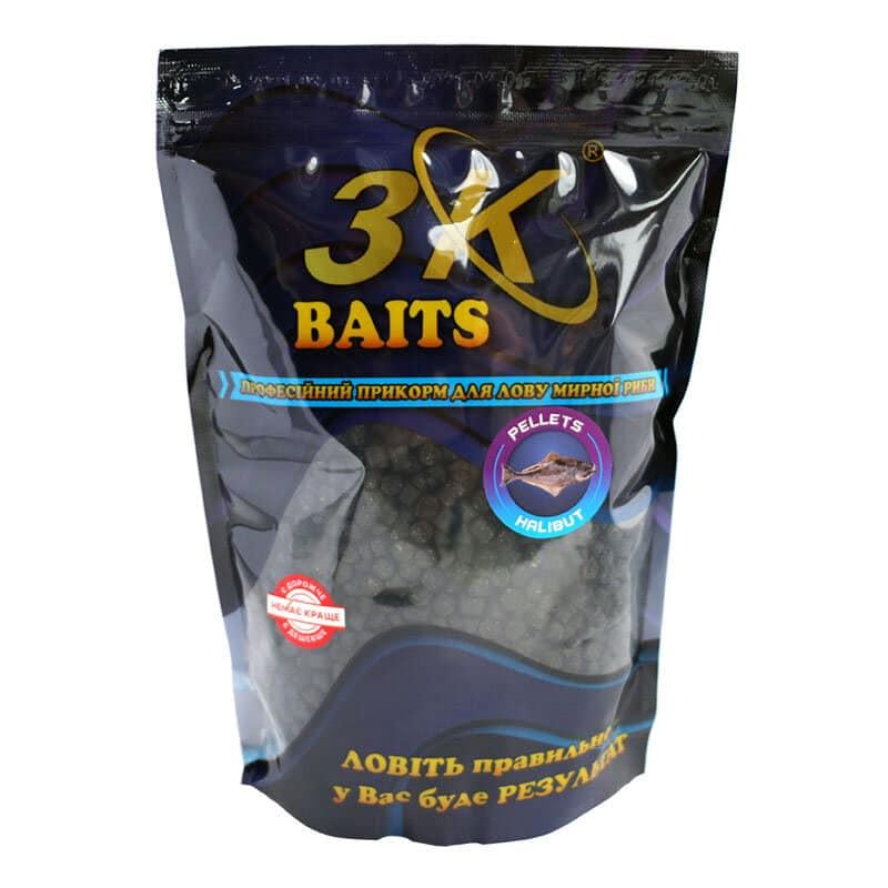 Пеллетс 3KBaits 6 мм 800 г Палтус (3KB1245)