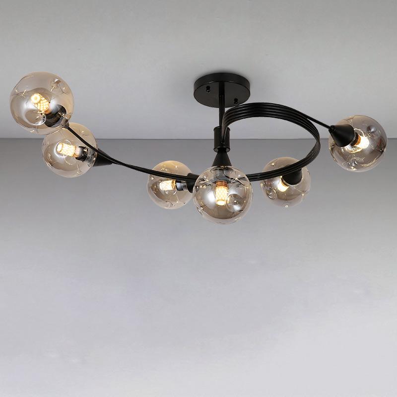 Люстра потолочная Light House LS-15037-6 BK+BK на шесть ламп Черный