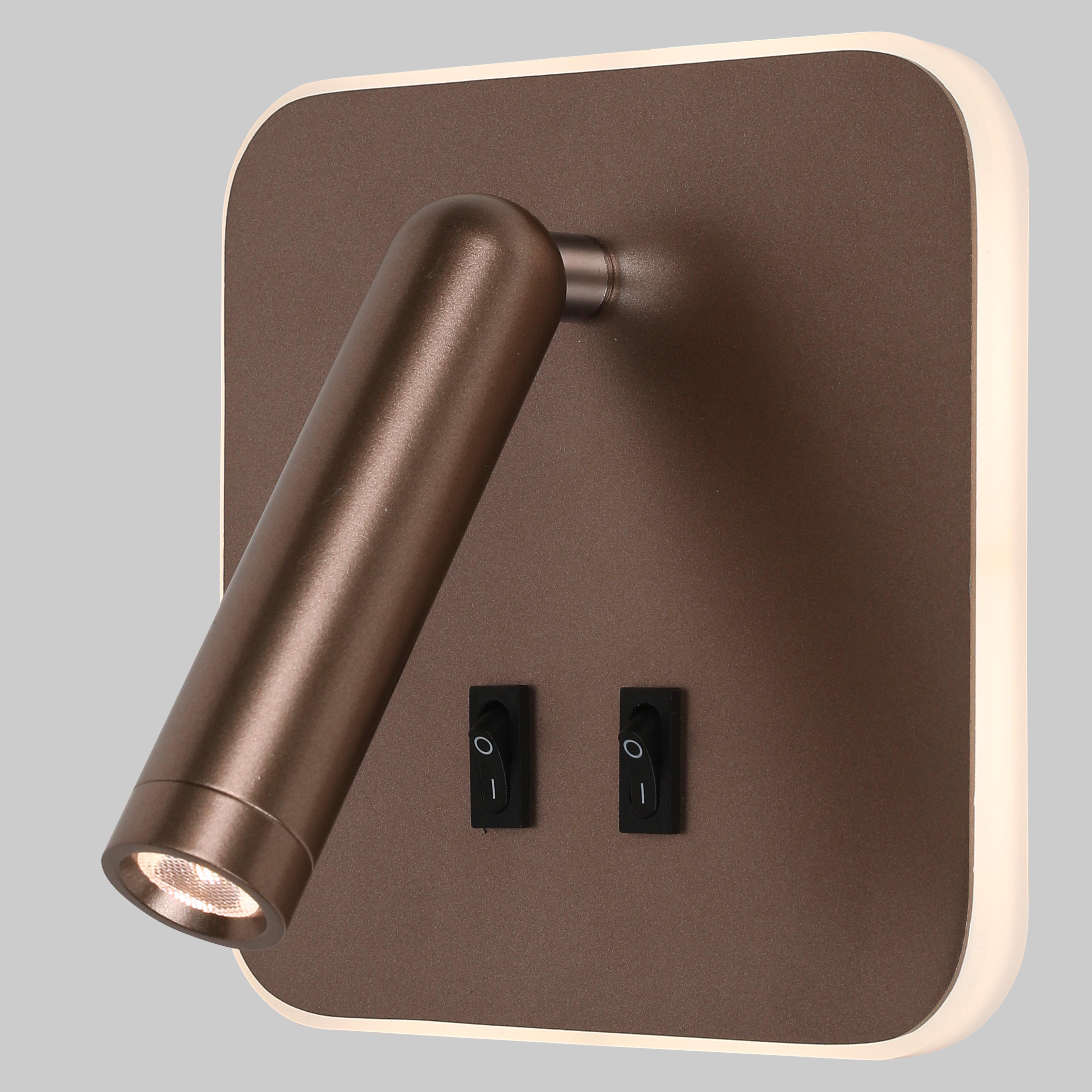 Бра светодиодная прикроватная Коричневый (806-V306S CF)